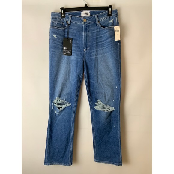 Jean Paige Hoxton Crop Rollup Carbon Black Taille 30 - Neuf Avec étiquettes, Effet Destructuré, Coupe Coupée